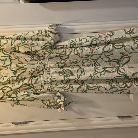 NWOT Oddi Small Floral Print Dress with Green and Pink Accents - Picture 4 of 6